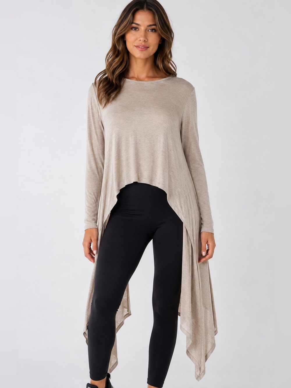 BCBGMAXAZRIA Roxanna Draped Open Back Top Oatmeal S NWT $138